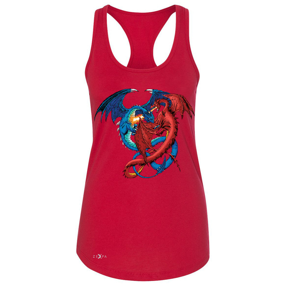 Duel Dragon  Women's Racerback Cool GOT Ball Thronies Sleeveless - Zexpa Apparel - 3