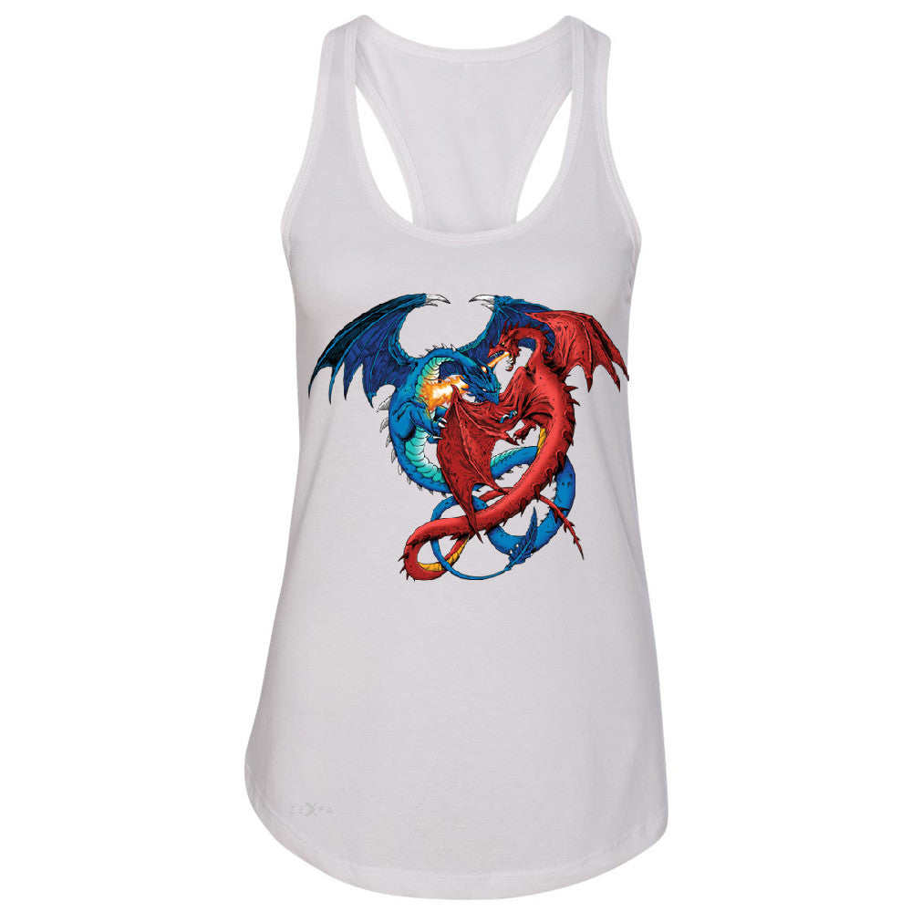 Duel Dragon  Women's Racerback Cool GOT Ball Thronies Sleeveless - Zexpa Apparel - 4