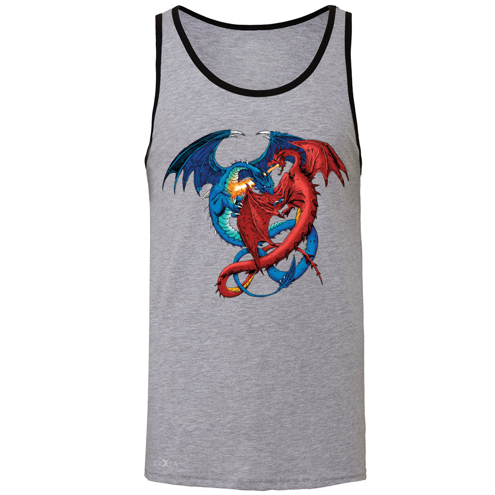Duel Dragon  Men's Jersey Tank Cool GOT Ball Thronies Sleeveless - Zexpa Apparel - 2