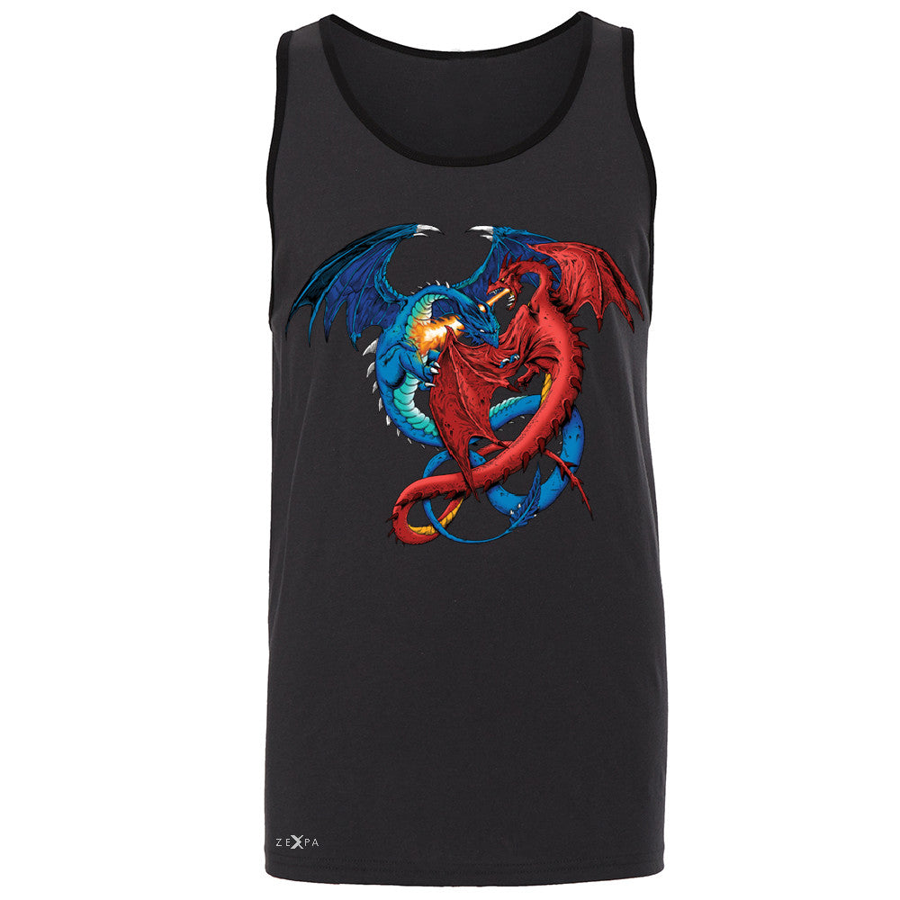 Duel Dragon  Men's Jersey Tank Cool GOT Ball Thronies Sleeveless - Zexpa Apparel - 3
