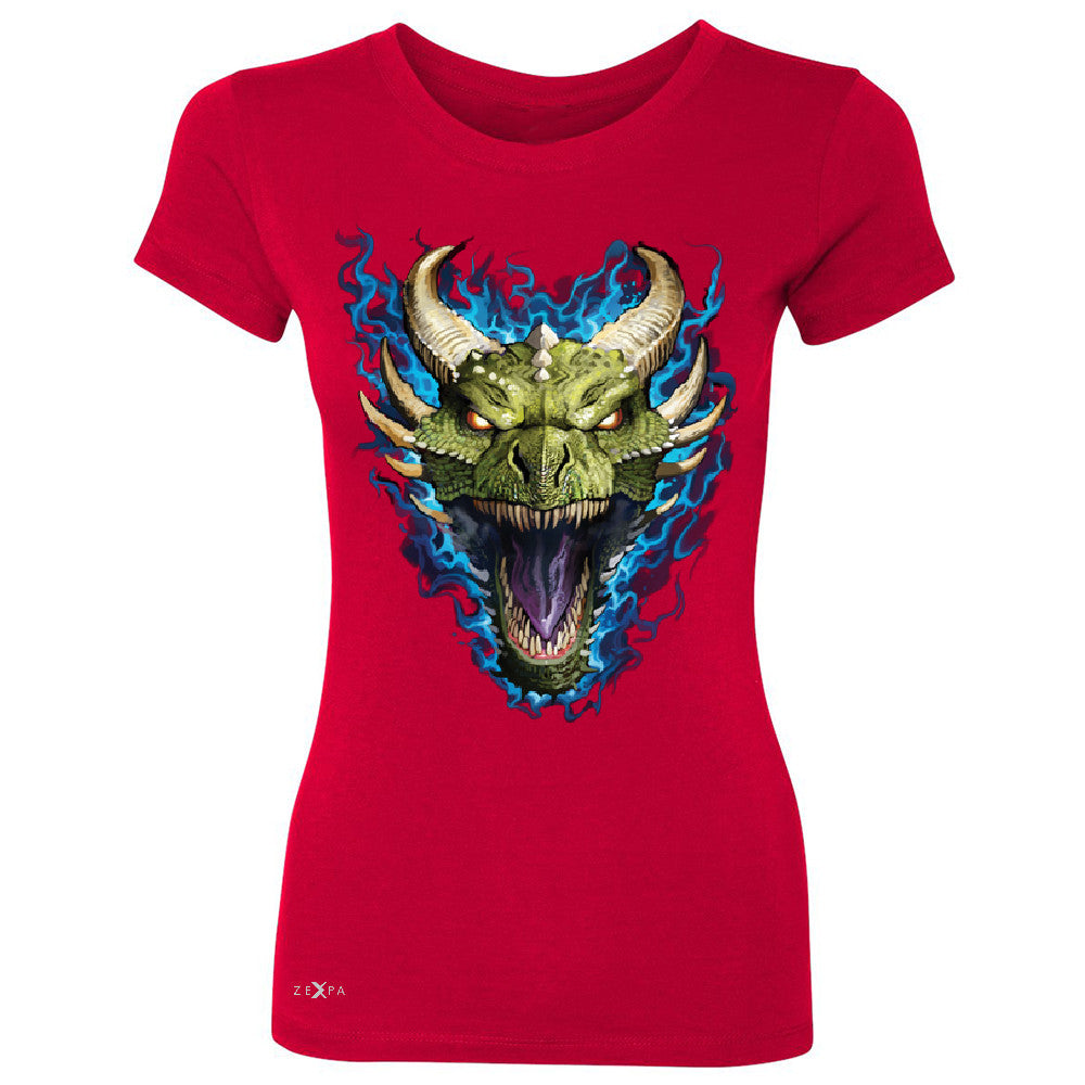 Angry Dragon Face Women's T-shirt Cool GOT Ball Thronies Tee - Zexpa Apparel Halloween Christmas Shirts