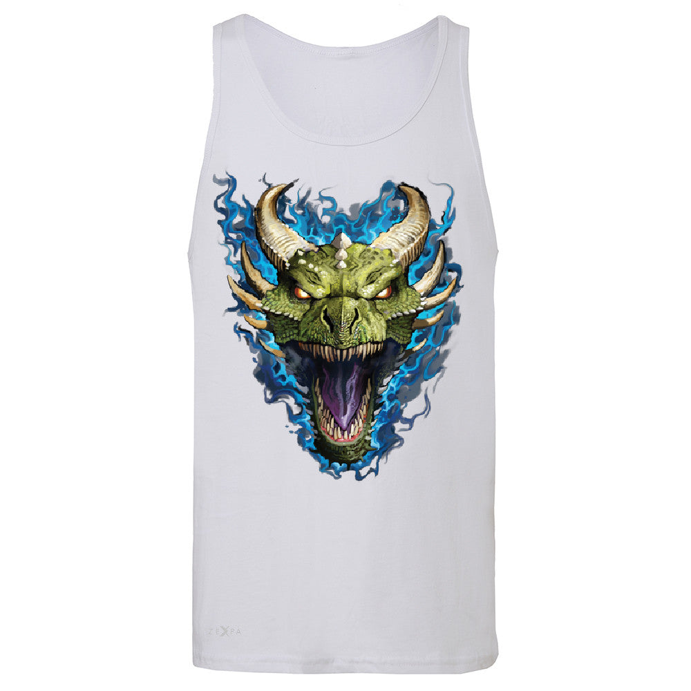 Angry Dragon Face Men's Jersey Tank Cool GOT Ball Thronies Sleeveless - Zexpa Apparel Halloween Christmas Shirts