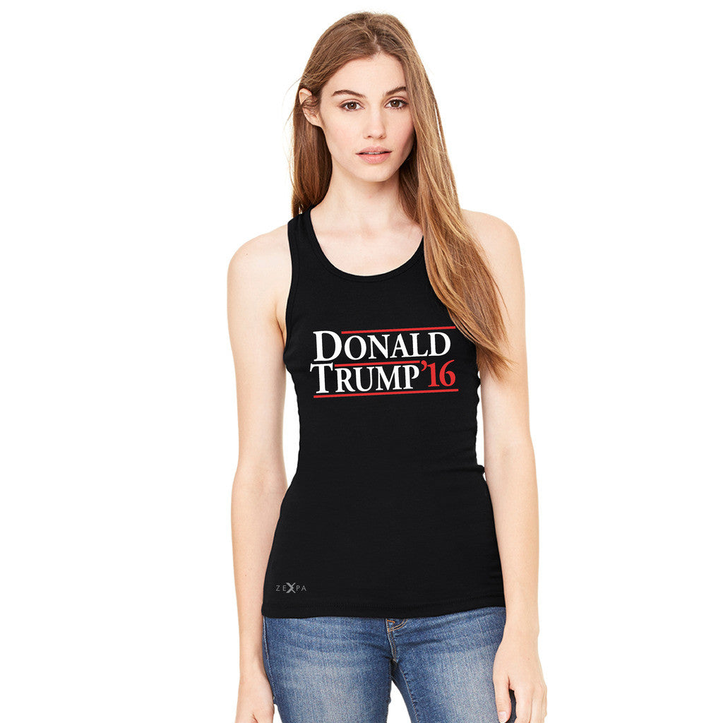 Donald Trump Campaign Reagan Bush Design Women's Racerback Elections Sleeveless - Zexpa Apparel - 2