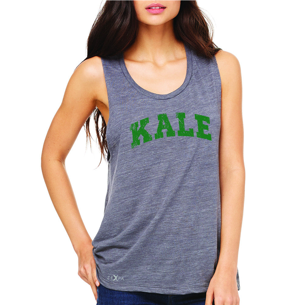 Kale G University Gift for Vegetarian Women's Muscle Tee Vegan Fun Sleeveless - Zexpa Apparel