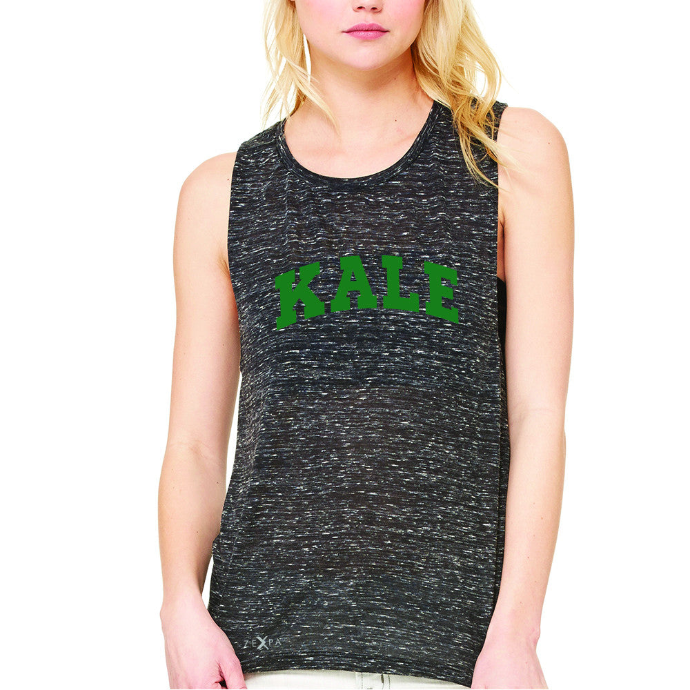 Kale GN University Gift for Vegetarian Women's Muscle Tee Vegan Fun Sleeveless - Zexpa Apparel - 3