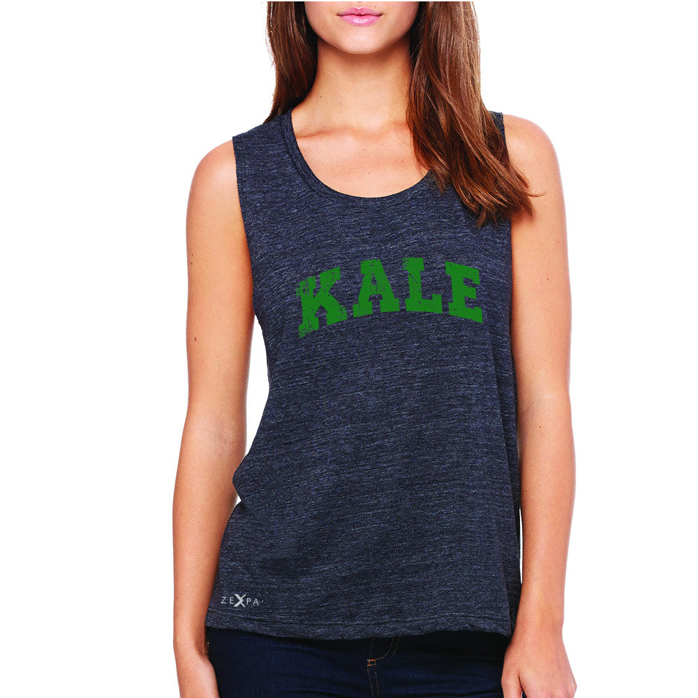 Kale G University Gift for Vegetarian Women's Muscle Tee Vegan Fun Sleeveless - Zexpa Apparel
