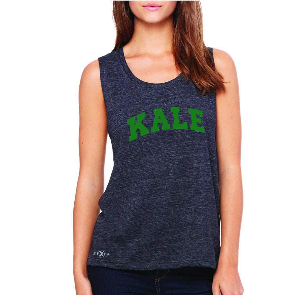 Kale GN University Gift for Vegetarian Women's Muscle Tee Vegan Fun Sleeveless - Zexpa Apparel - 1