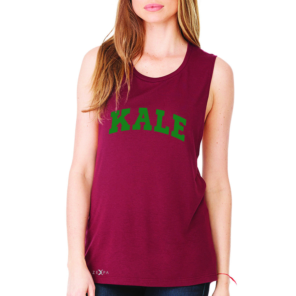 Kale GN University Gift for Vegetarian Women's Muscle Tee Vegan Fun Sleeveless - Zexpa Apparel - 4