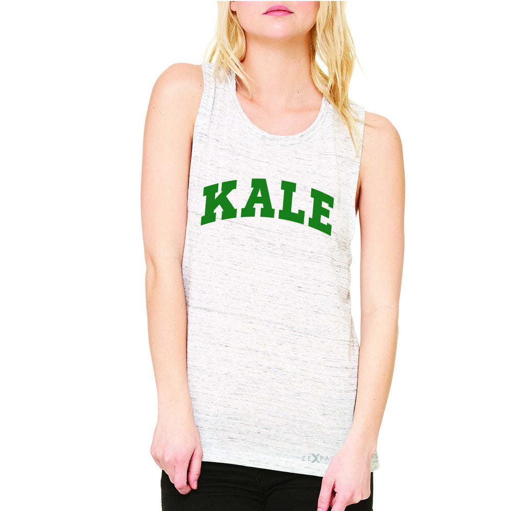 Kale GN University Gift for Vegetarian Women's Muscle Tee Vegan Fun Sleeveless - Zexpa Apparel - 5