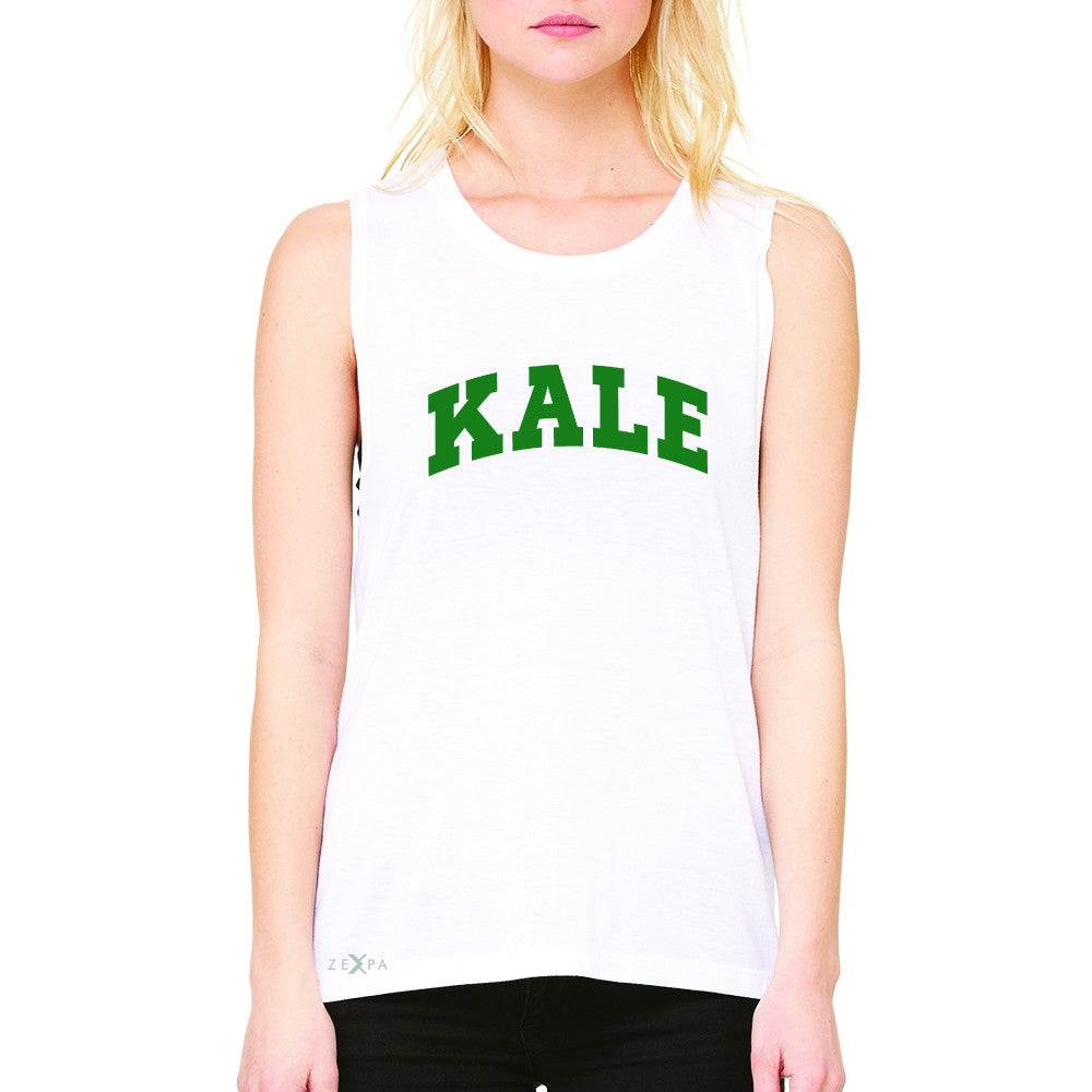 Kale GN University Gift for Vegetarian Women's Muscle Tee Vegan Fun Sleeveless - Zexpa Apparel