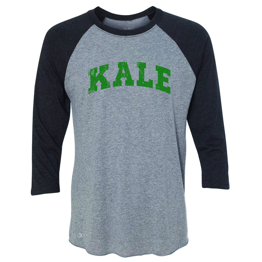 Kale G University Gift for Vegetarian 3/4 Sleevee Raglan Tee Vegan Fun Tee - Zexpa Apparel - 1