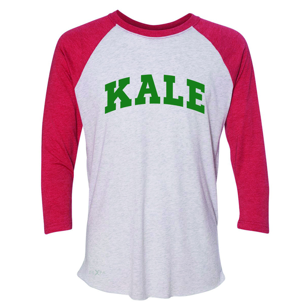 Kale GN University Gift for Vegetarian 3/4 Sleevee Raglan Tee Vegan Fun Tee - Zexpa Apparel