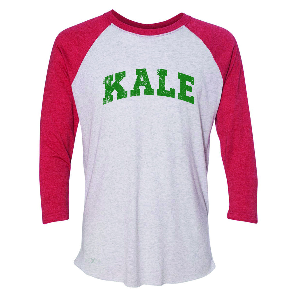 Kale G University Gift for Vegetarian 3/4 Sleevee Raglan Tee Vegan Fun Tee - Zexpa Apparel - 2