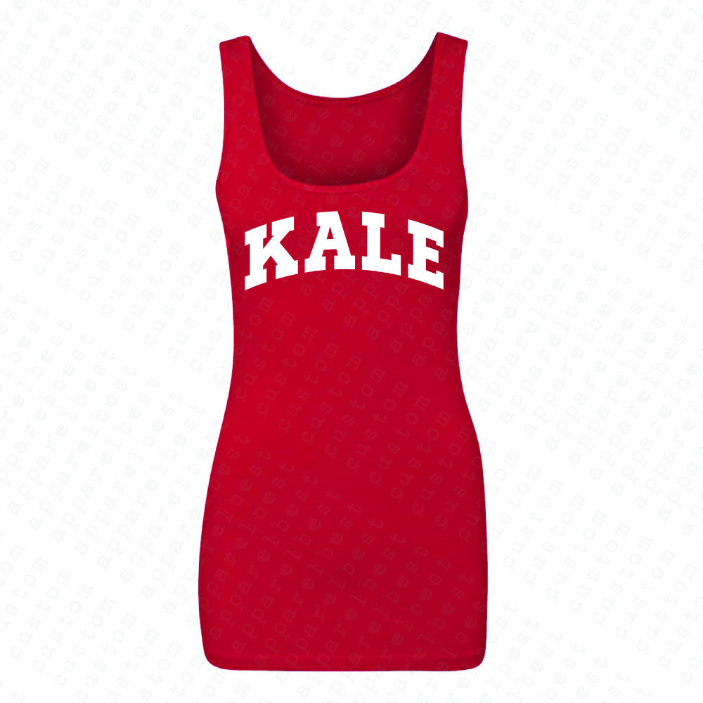 Kale WN University Gift for Vegetarian Women's Tank Top Vegan Fun Sleeveless - Zexpa Apparel - 3