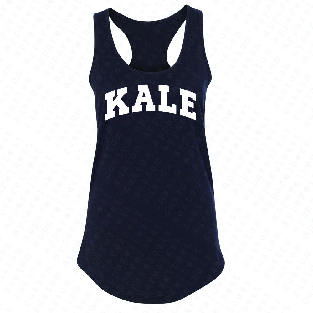 Kale WN University Gift for Vegetarian Women's Racerback Vegan Fun Sleeveless - Zexpa Apparel - 1