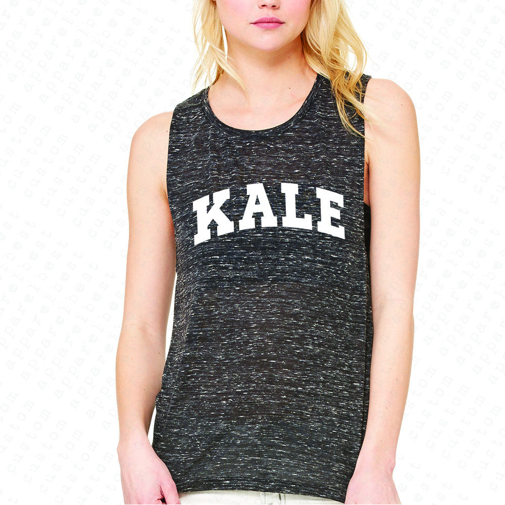 Kale WN University Gift for Vegetarian Women's Muscle Tee Vegan Fun Sleeveless - Zexpa Apparel - 3