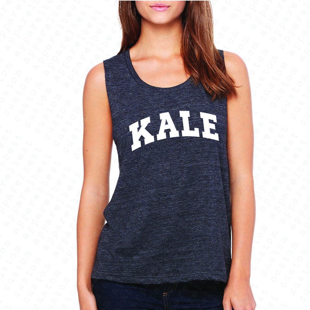 Kale WN University Gift for Vegetarian Women's Muscle Tee Vegan Fun Sleeveless - Zexpa Apparel