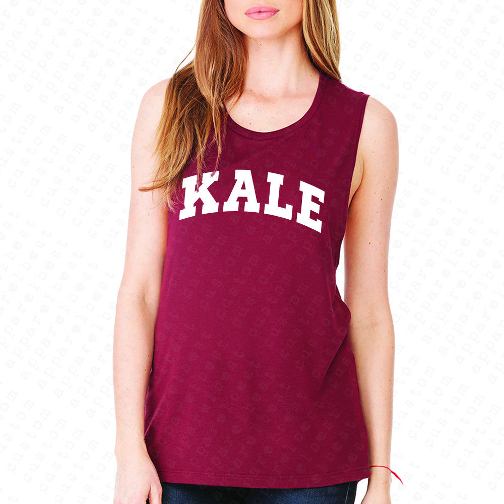 Kale WN University Gift for Vegetarian Women's Muscle Tee Vegan Fun Sleeveless - Zexpa Apparel - 4