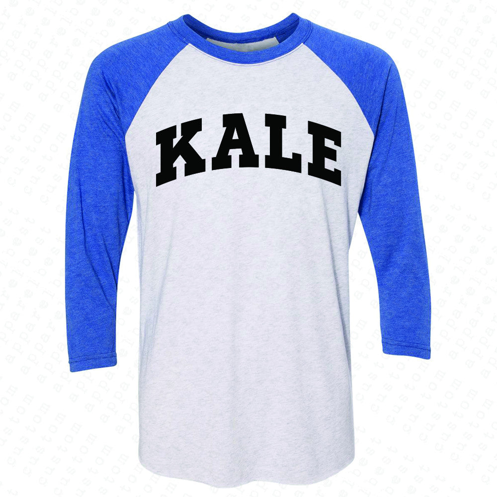 Kale WN University Gift for Vegetarian 3/4 Sleevee Raglan Tee Vegan Fun Tee - Zexpa Apparel - 3
