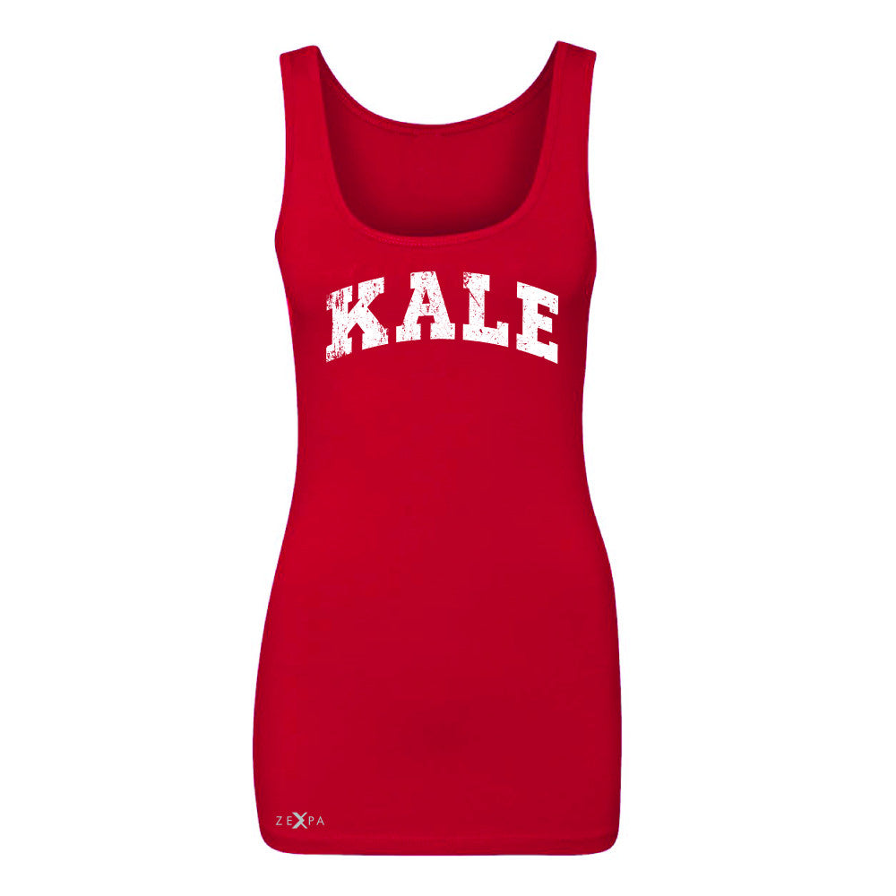 Kale W University Gift for Vegetarian Women's Tank Top Vegan Fun Sleeveless - Zexpa Apparel - 3