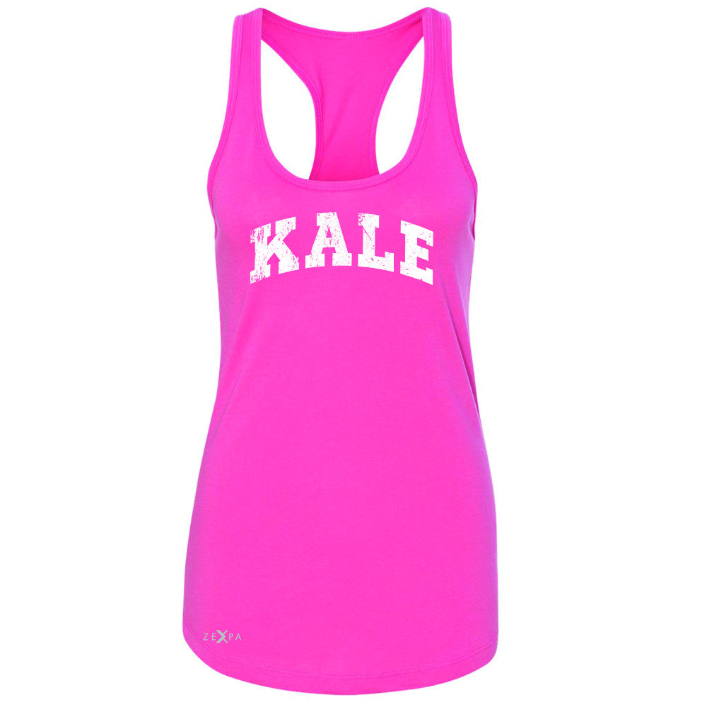 Kale W University Gift for Vegetarian Women's Racerback Vegan Fun Sleeveless - Zexpa Apparel - 2