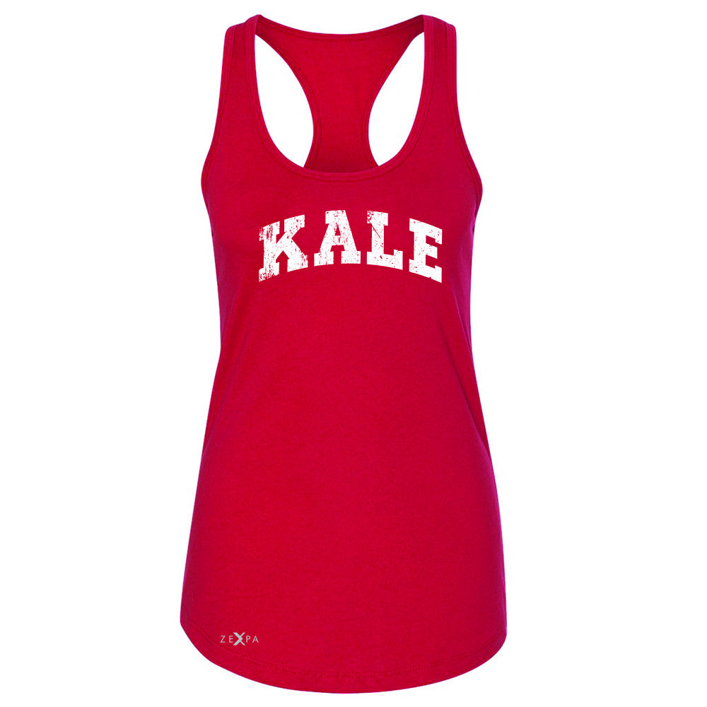 Kale W University Gift for Vegetarian Women's Racerback Vegan Fun Sleeveless - Zexpa Apparel - 3