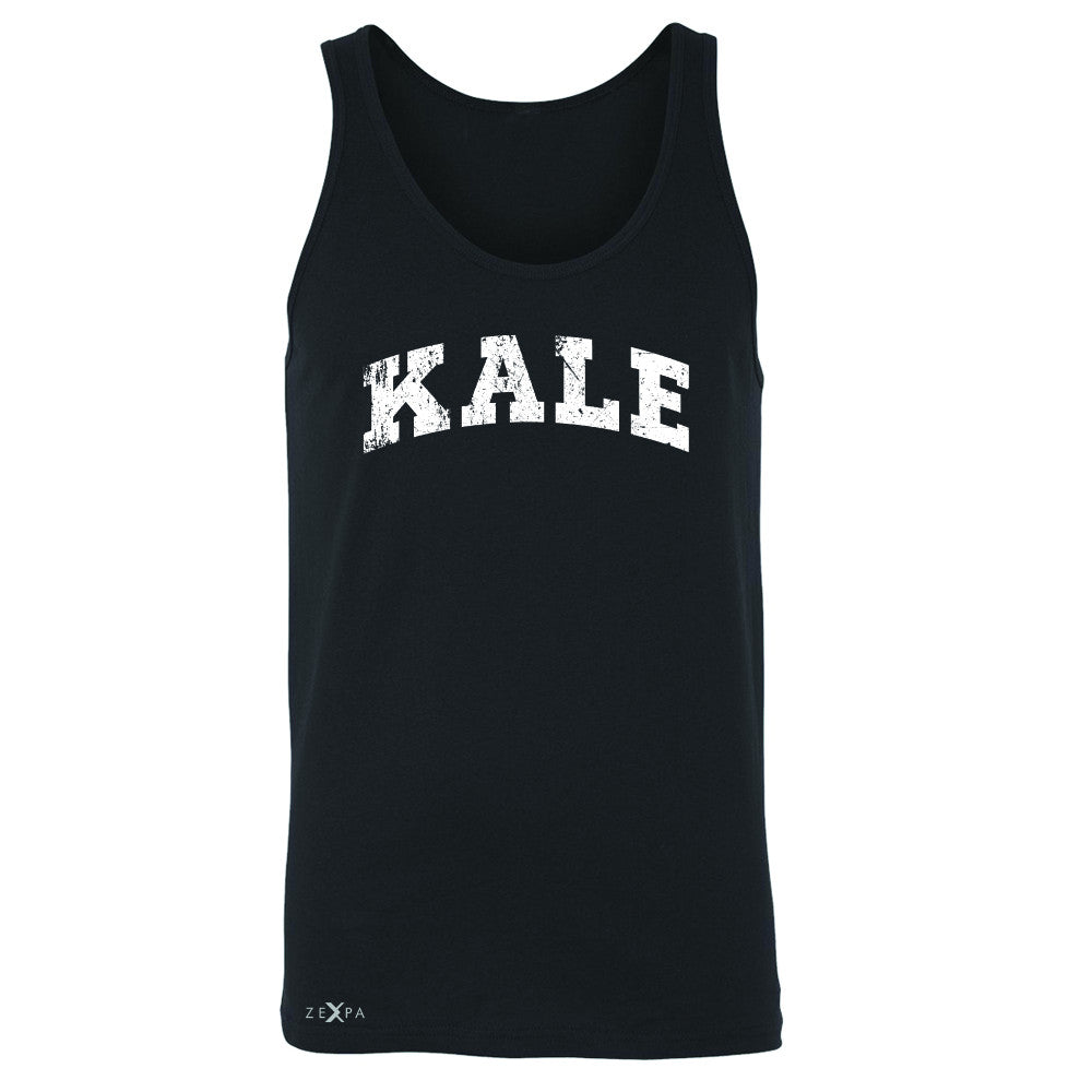 Kale W University Gift for Vegetarian Men's Jersey Tank Vegan Fun Sleeveless - Zexpa Apparel - 1