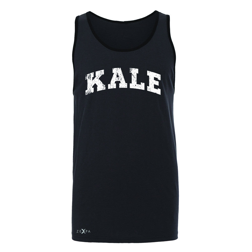 Kale W University Gift for Vegetarian Men's Jersey Tank Vegan Fun Sleeveless - Zexpa Apparel - 3