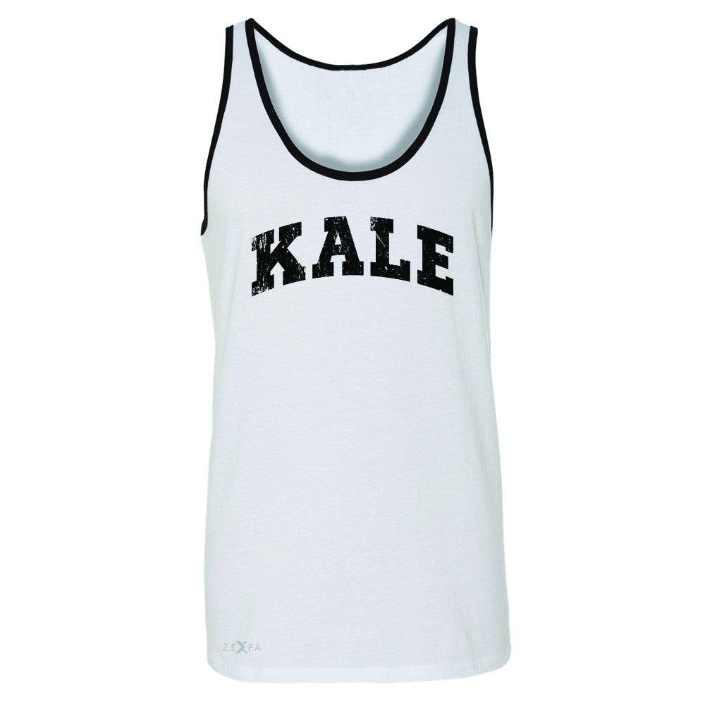 Kale W University Gift for Vegetarian Men's Jersey Tank Vegan Fun Sleeveless - Zexpa Apparel - 6