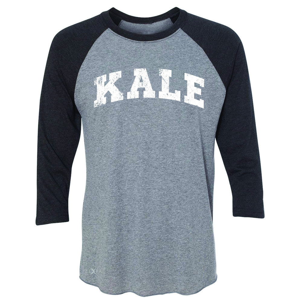Kale W University Gift for Vegetarian 3/4 Sleevee Raglan Tee Vegan Fun Tee - Zexpa Apparel