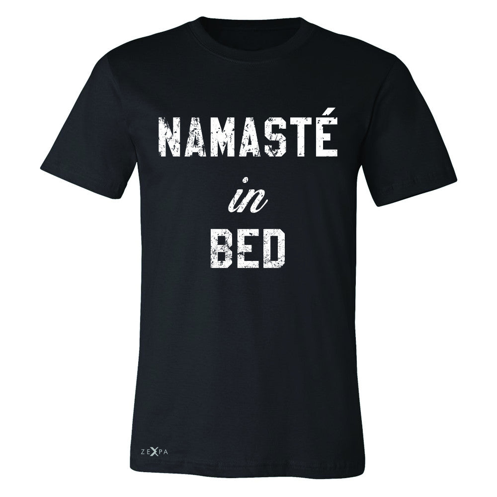 Zexpa Apparel™ Namaste in Bed Namastay Cool W Font  Men's T-shirt Yoga Funny Tee - Zexpa Apparel Halloween Christmas Shirts