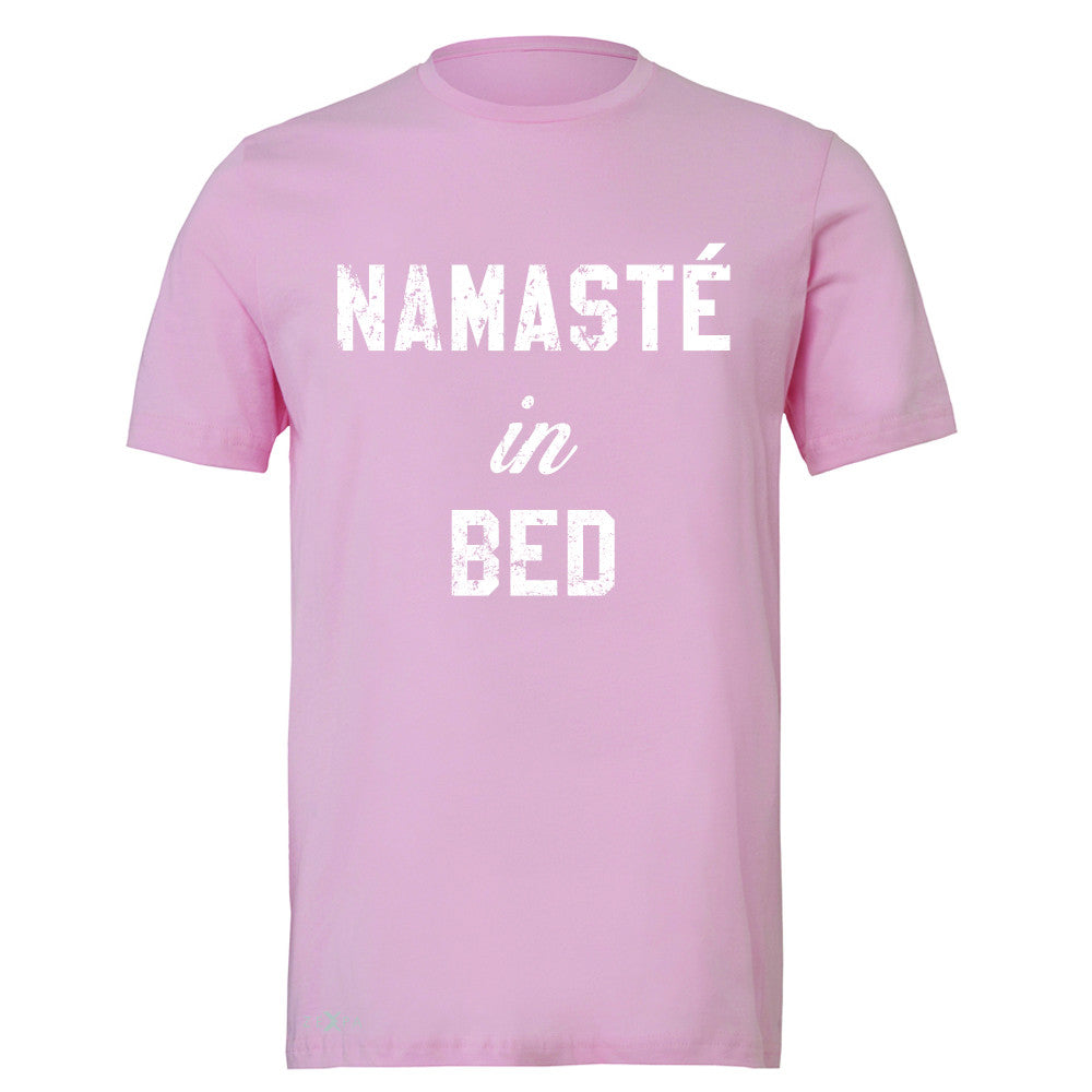 Zexpa Apparel™ Namaste in Bed Namastay Cool W Font  Men's T-shirt Yoga Funny Tee - Zexpa Apparel Halloween Christmas Shirts