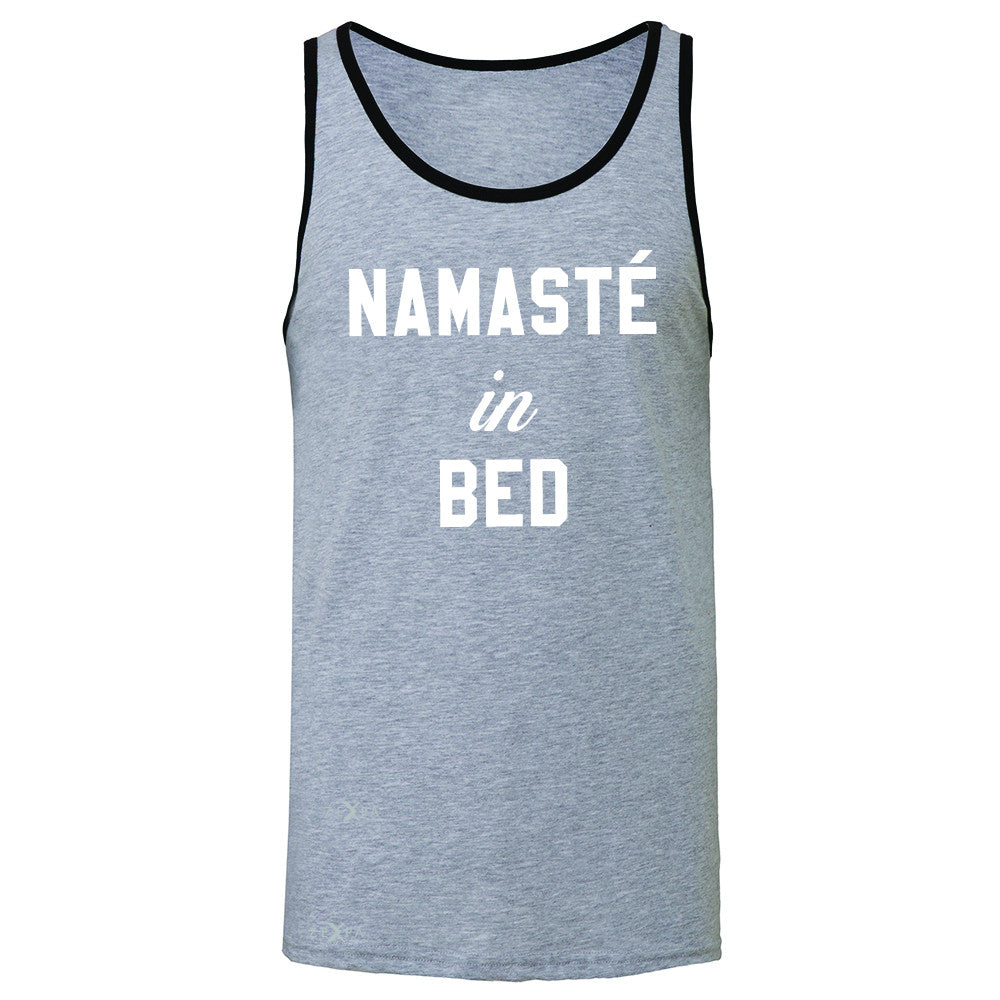 Zexpa Apparel™ Namaste in Bed Namastay Cool WD Font  Men's Jersey Tank Yoga Funny Sleeveless - Zexpa Apparel Halloween Christmas Shirts