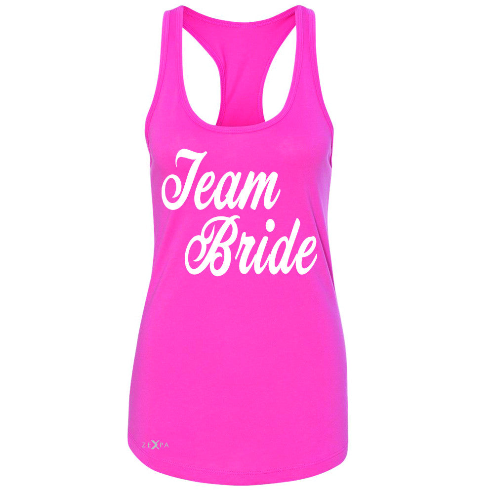 Team Bride - Friends and Family of Bride Women's Racerback Wedding Sleeveless - Zexpa Apparel - 2