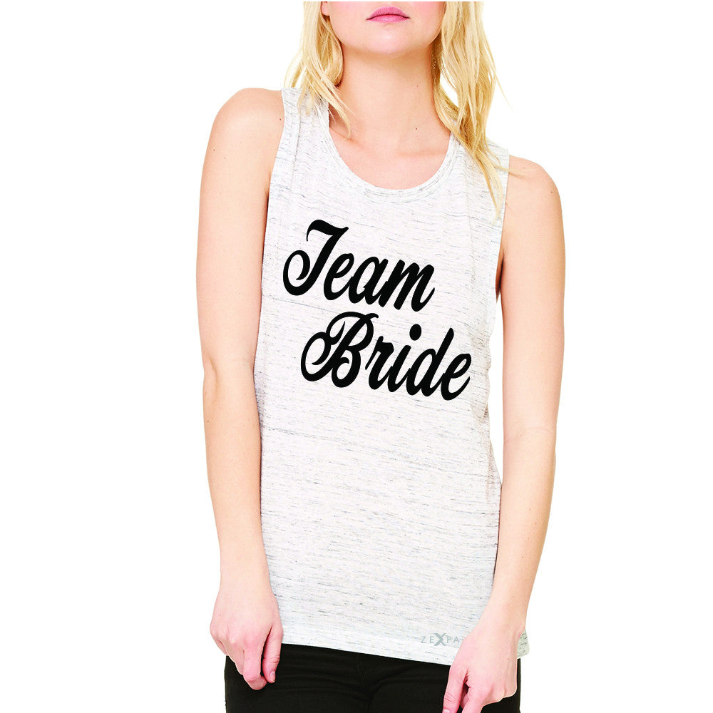 Team Bride - Friends and Family of Bride Women's Muscle Tee Wedding Sleeveless - Zexpa Apparel - 5