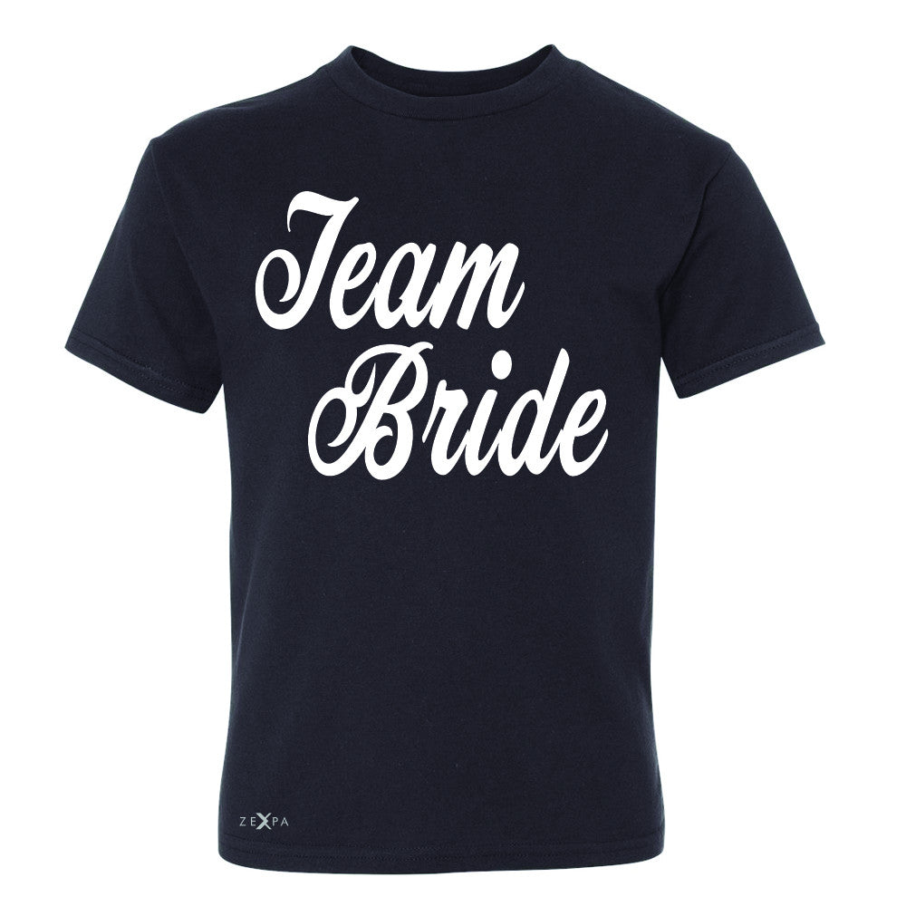 Team Bride - Friends and Family of Bride Youth T-shirt Wedding Tee - Zexpa Apparel - 1