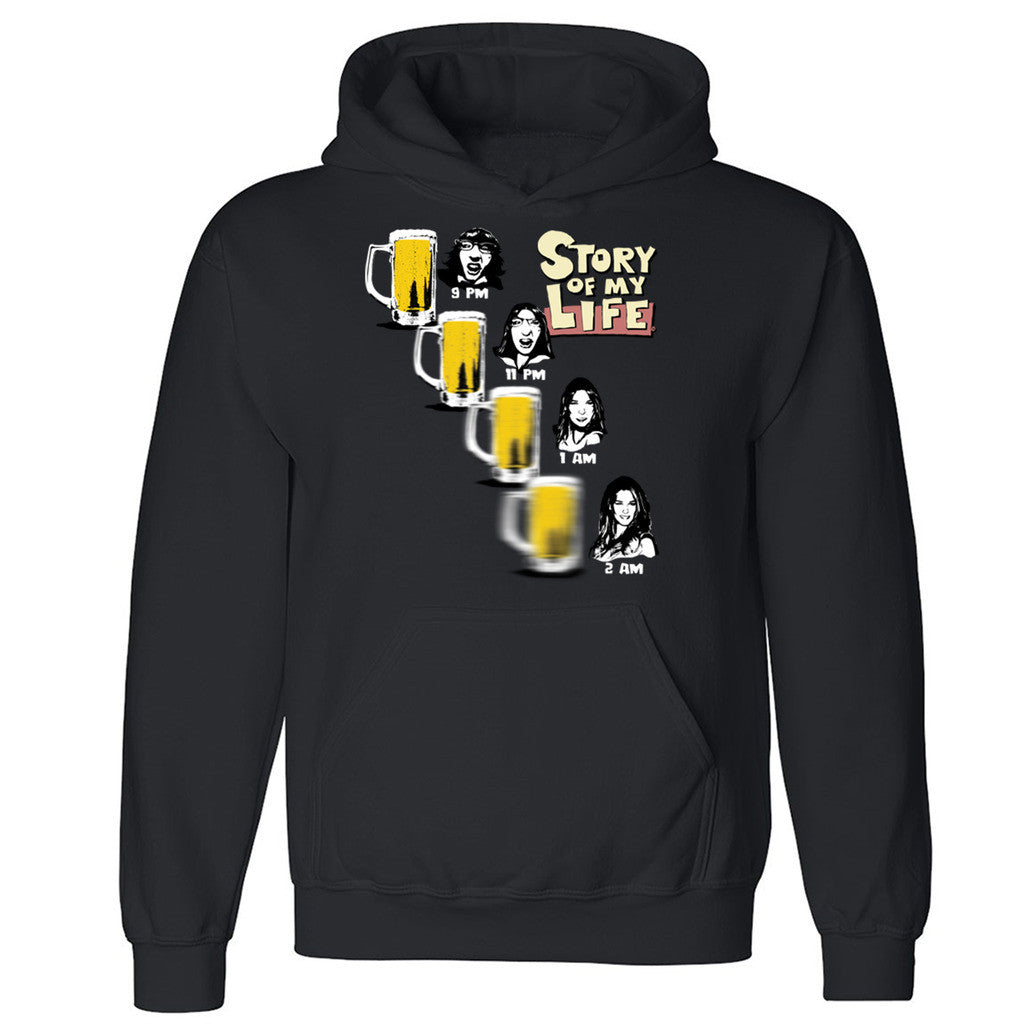 Zexpa Apparelâ„¢ Story of My Life Unisex Hoodie Funny Party Drinking Beer fun Hooded Sweatshirt