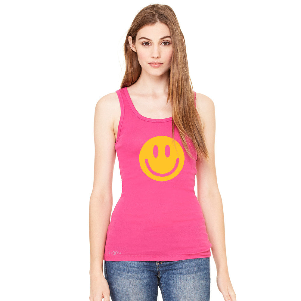 Funny Smiley Face Super Emoji Women's Tank Top Funny Sleeveless - Zexpa Apparel