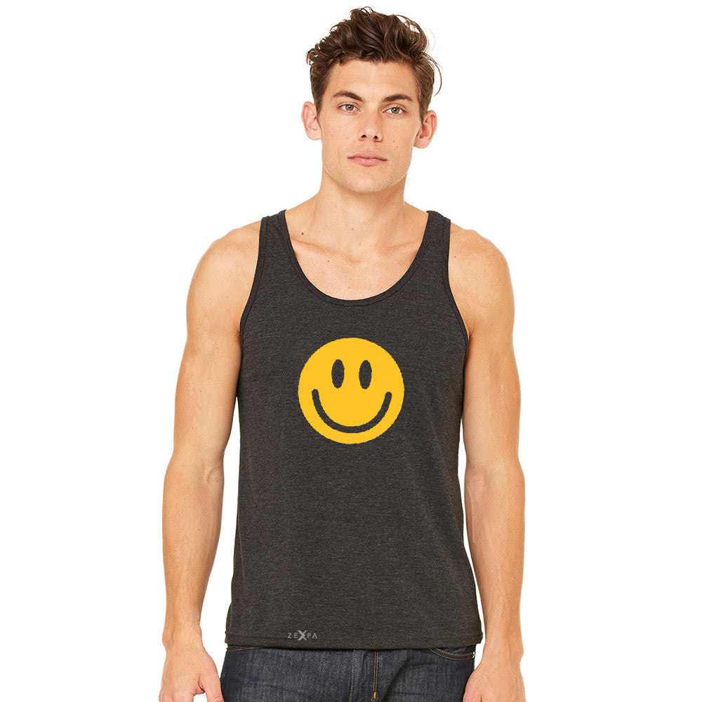 Funny Smiley Face Super Emoji Men's Jersey Tank Funny Sleeveless - zexpaapparel - 3