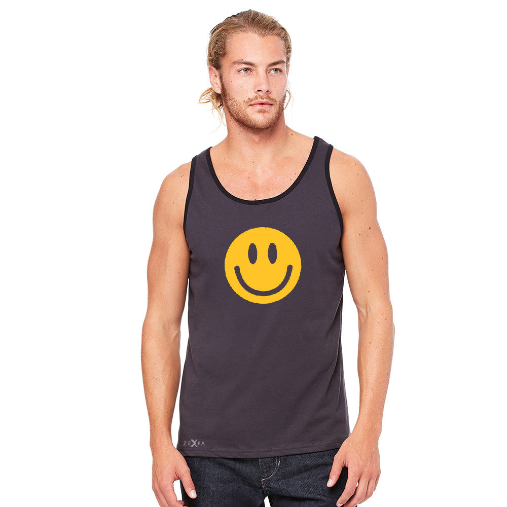 Funny Smiley Face Super Emoji Men's Jersey Tank Funny Sleeveless - zexpaapparel - 4