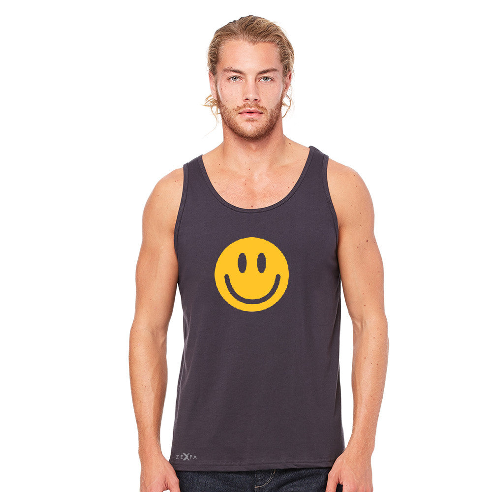 Funny Smiley Face Super Emoji Men's Jersey Tank Funny Sleeveless - zexpaapparel - 5