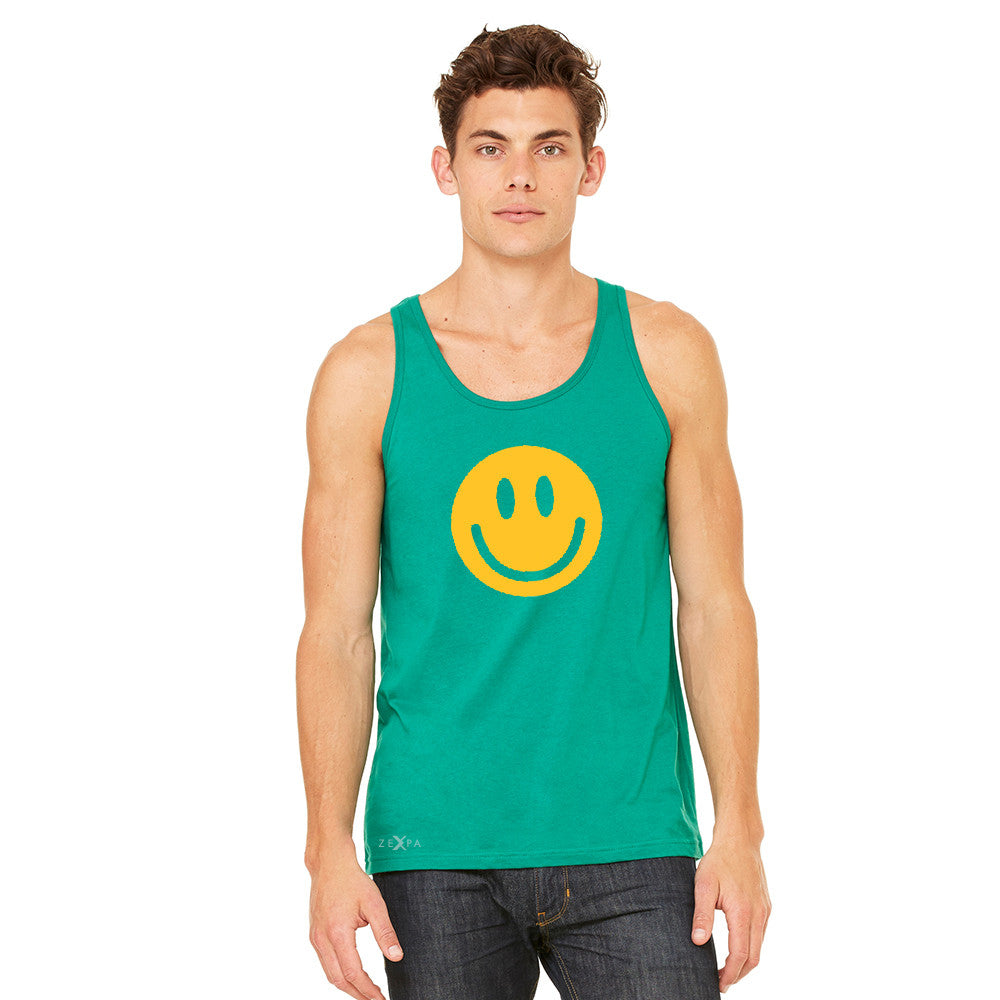 Funny Smiley Face Super Emoji Men's Jersey Tank Funny Sleeveless - zexpaapparel - 7
