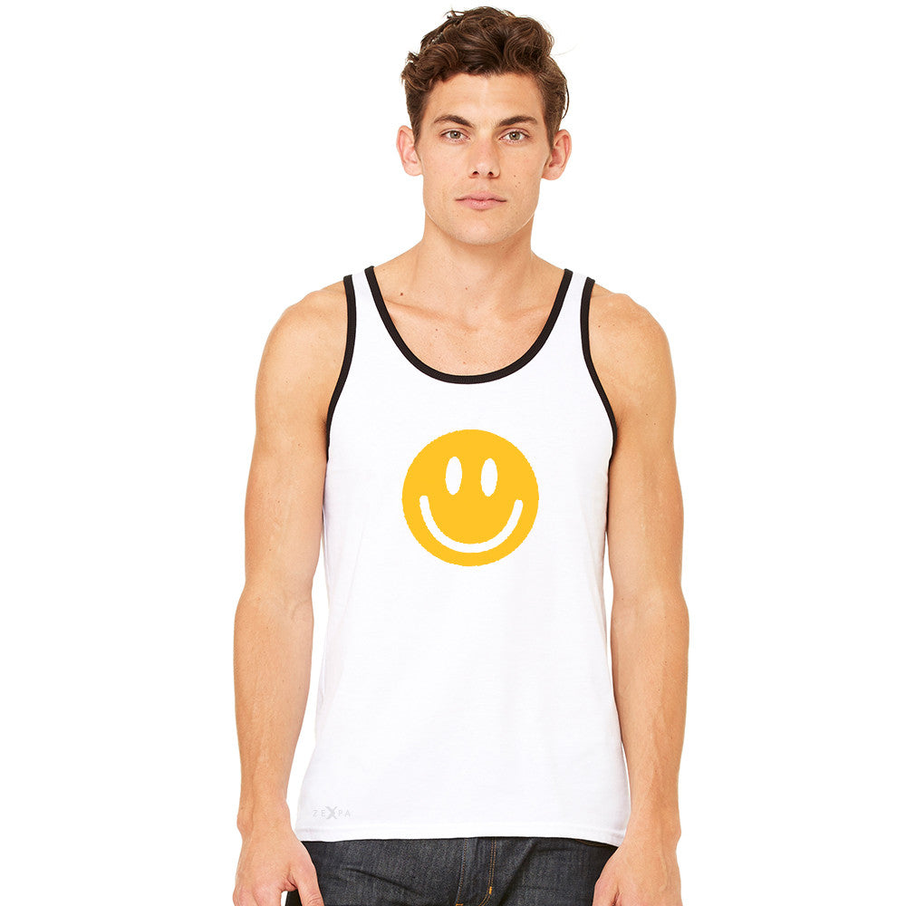 Funny Smiley Face Super Emoji Men's Jersey Tank Funny Sleeveless - zexpaapparel - 10
