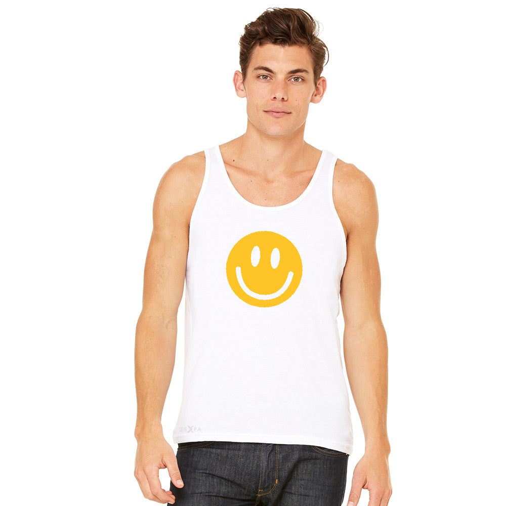 Funny Smiley Face Super Emoji Men's Jersey Tank Funny Sleeveless - zexpaapparel - 11