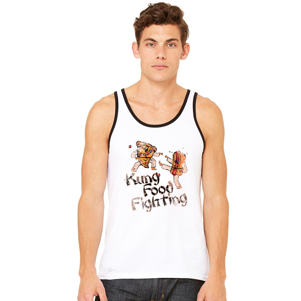 Kung Food Fighting Pizzas Kung Fu Men's Jersey Tank Funny Sleeveless - zexpaapparel - 10