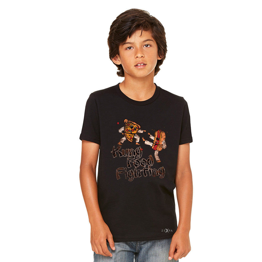 Kung Food Fighting Pizzas Kung Fu Youth T-shirt Funny Tee - Zexpa Apparel