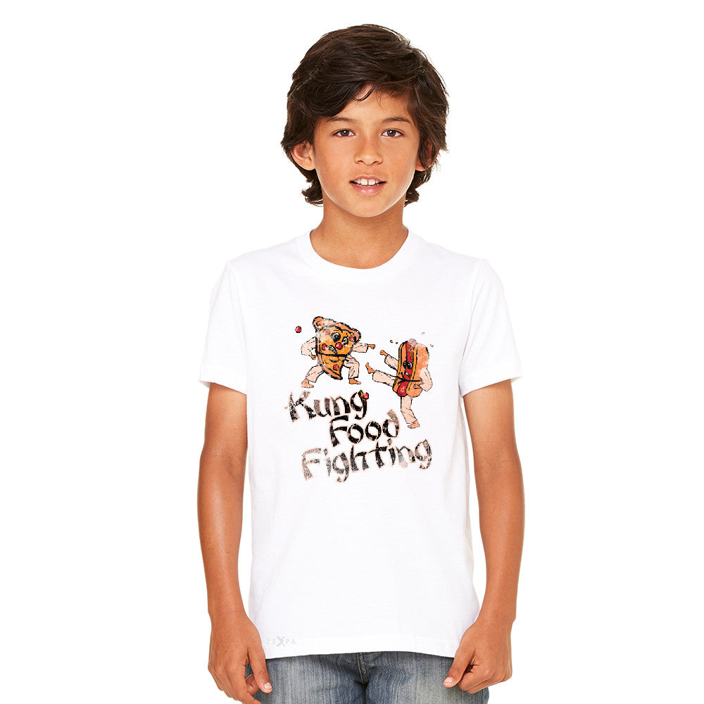 Kung Food Fighting Pizzas Kung Fu Youth T-shirt Funny Tee - Zexpa Apparel