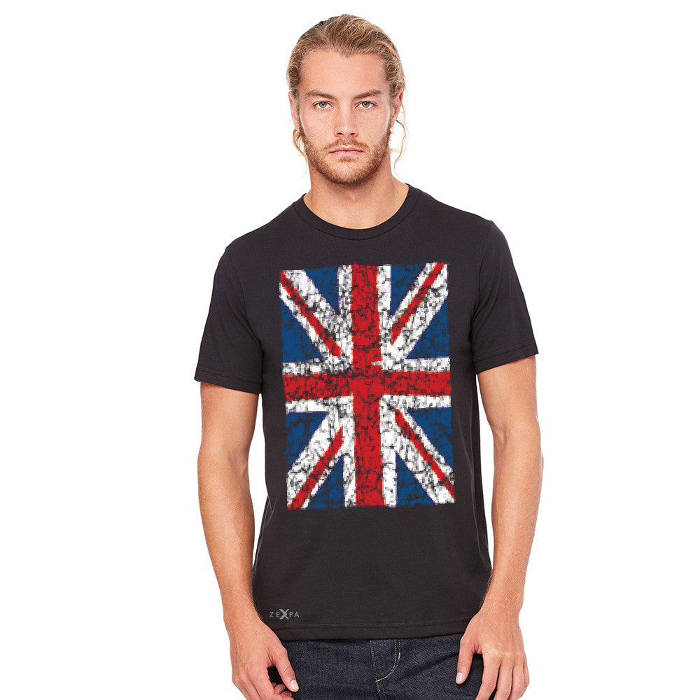 Distressed British Flag Great Britain Men's T-shirt Patriotic Tee - Zexpa Apparel