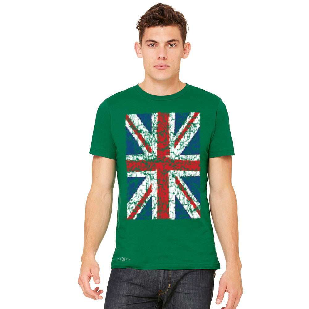 Distressed British Flag Great Britain Men's T-shirt Patriotic Tee - Zexpa Apparel Halloween Christmas Shirts