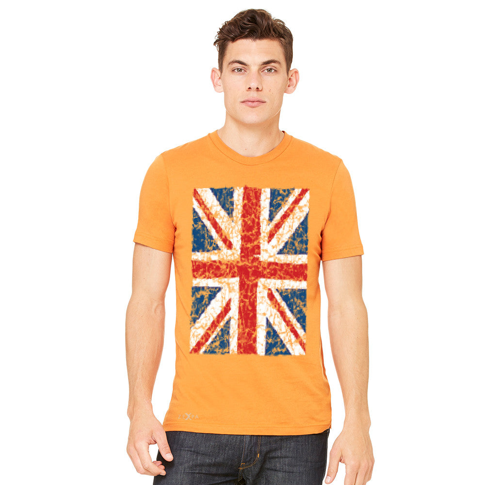Distressed British Flag Great Britain Men's T-shirt Patriotic Tee - Zexpa Apparel Halloween Christmas Shirts